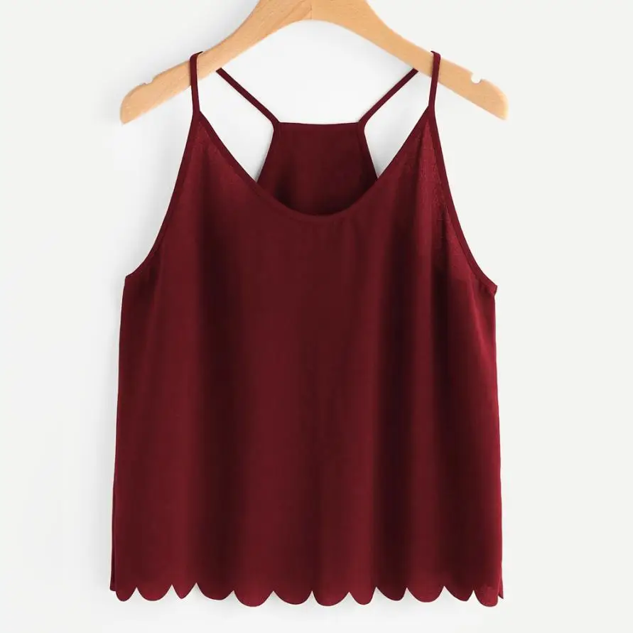 

mokingtop Hot Sale O-Neck elegent ladies red top Women Vest Sleeveless Casual Tank Summer Tops T-Shirt