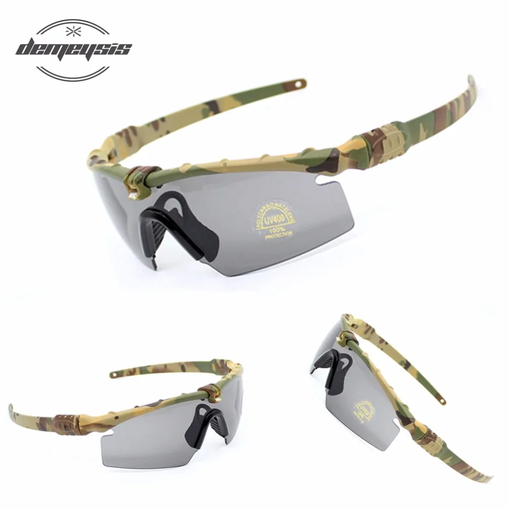 Поляризационные тактические очки военные очки пуленепробиваемые армейские солнцезащитные очки с 3 линзами мужские очки для стрельбы мотоциклетные очки Gafas