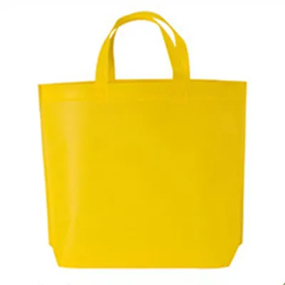 9 цветов, многоразовая эко Нетканая хозяйственная сумка, складная сумка для хранения продуктов, повседневная сумка-тоут, вместительная сумка - Цвет: Цвет: желтый