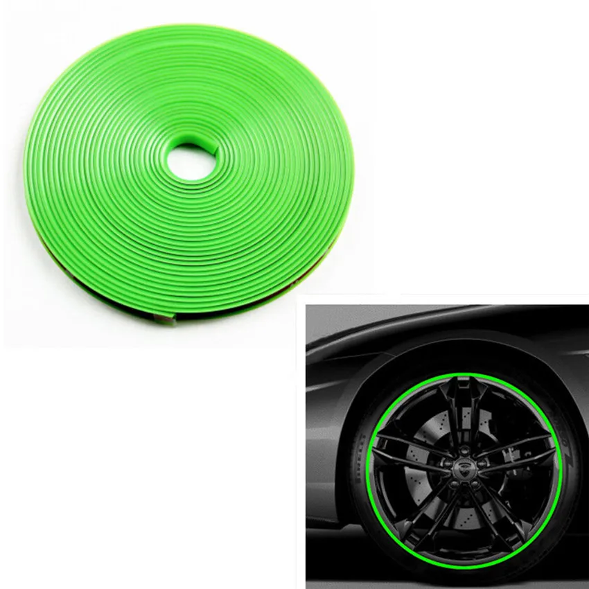 8M/Roll Car Wheel Hub Rim Protector Ring Tire Rubber Strip Decoration