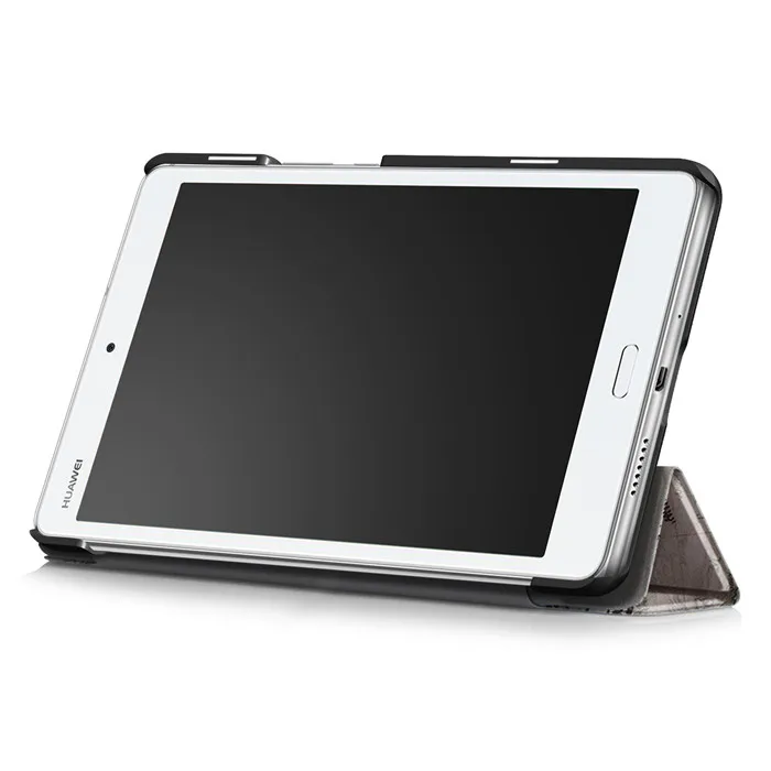 Закаленное стекло Защитная пленка+ PU Чехол-подставка для huawei Mediapad M3 Youth Lite 8 CPN-W09 CPN-AL00 " планшет