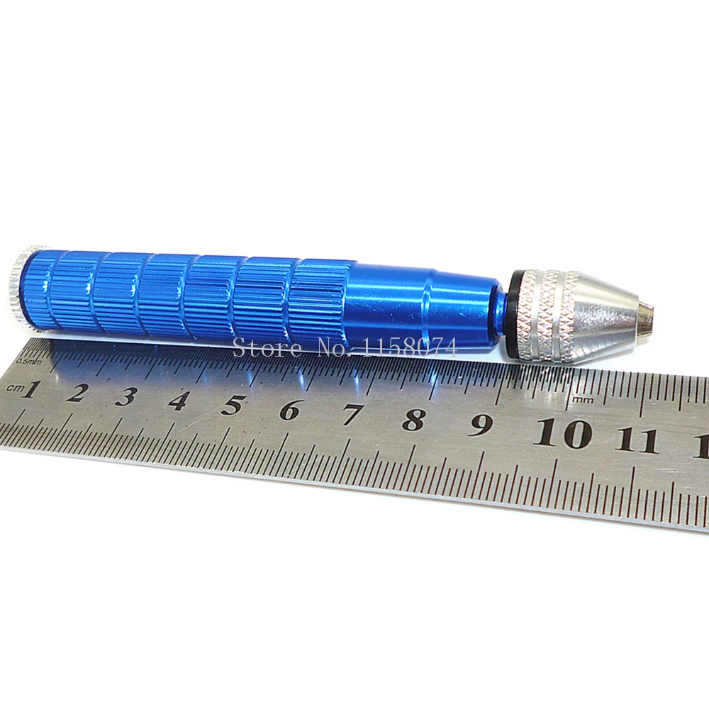 10pcs HSS Micro Twist Drill Bits Crafts Jewelry Making Tools + Aluminum Manual Hand Drill W/Keyless Chuck 0.3-3mm Mini Pin Vise