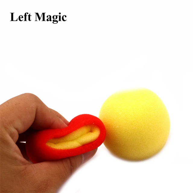 2 Pcs/ Set Color Change Sponge Ball Magic Tricks Fun Super Soft Sponges Changing Ball Square Close Up Stage Magic Props 2