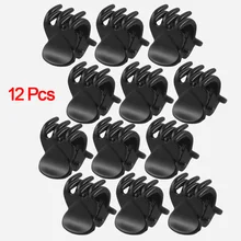 HTHL-12 шт черные пластиковые мини шпильки 6 когти зажим для волос для женщин