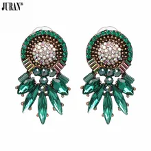 JURAN, новые цвета, очаровательные массивные серьги, стразы, богемное праздничное ювелирное изделие, блестящие милые серьги-гвоздики для женщин, свадебные подарки