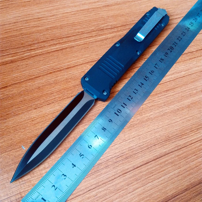 GFBIGC07DE Double edge blade Knife Zinc Aluminum alloy Handle Tactical