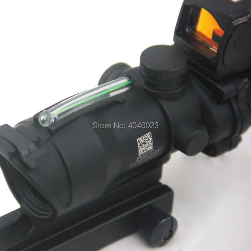 Тактический ACOG 4X32 волоконный источник зеленый оптический оптоволоконный прицел