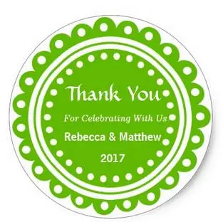 

3.8cm Custom Round Thank You Stickers