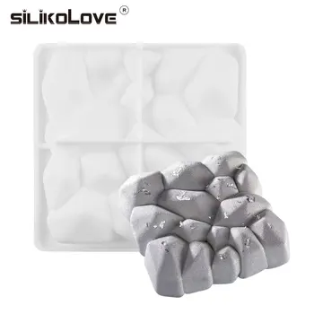 

SILIKOLOVE Square Stone Shapes Mousse Silicone Cake Mold Decorating 3d Baking Tools For Cakes Silicone,Non-Stick Safe&Non-Toxic