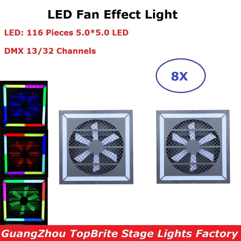 

Special Stage Machine LED Fan Effect Lights 116Pcs SMD 5050 LEDS With DMX For Disco Dj Projector Machine Party Light Decoration