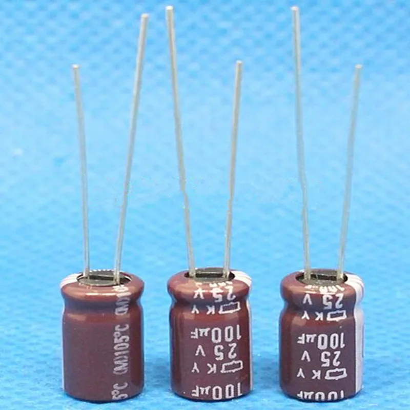Переключение крышки US 25V 100 мкФ Размер 6*11 мм NIPPONCHEMI-CON высокая частота низкое