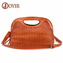 JOYIR Women Weave Genuine Leather Handbag Female Leisure Casual Lady Crossbody Shoulder Bag Women Messenger Top-handle Bags Sac lauwoo women crocodile embossed cow leather handbag female leisure casual lady crossbody shoulder bag messenger top handle bags