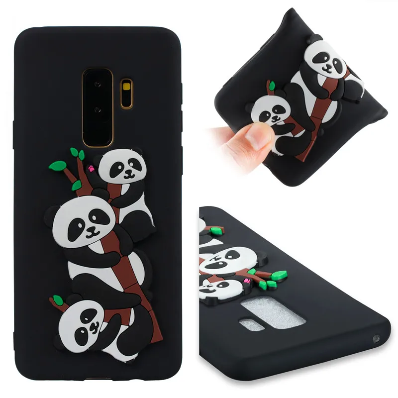 

For Samsung Galaxy S9 Plus Case Cute Animal Relief Panda Silicon TPU Skin Soft Back Cover Case for Samsung Galaxy S9 Plus S9Plus