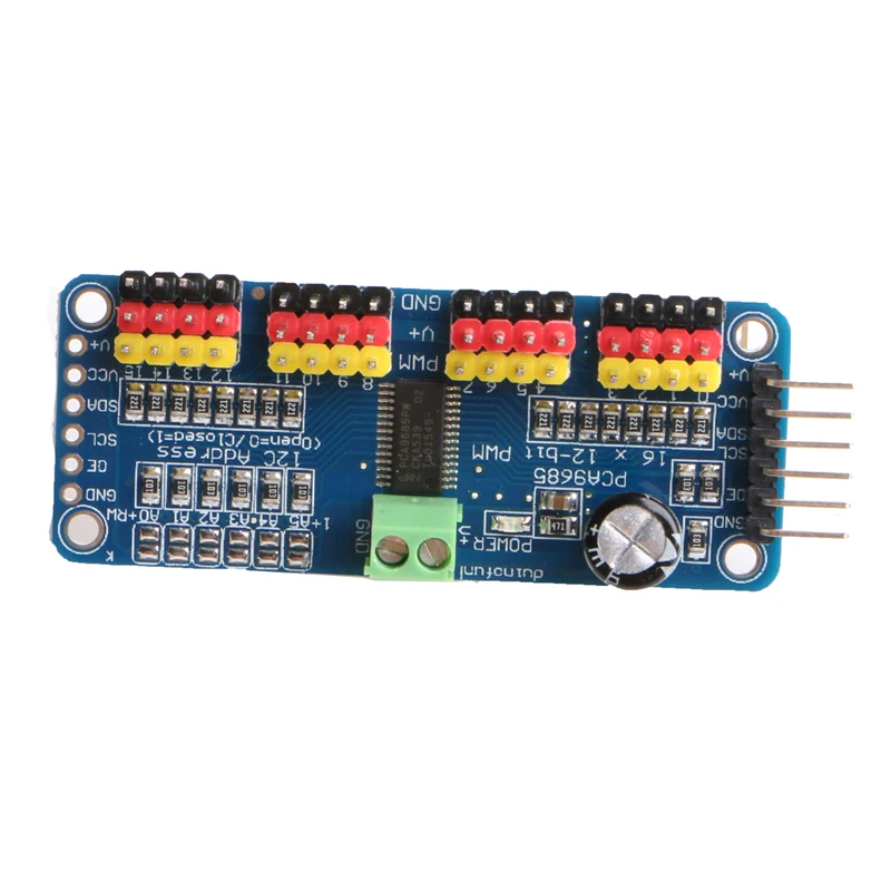 1 шт. Новый OOTDTY PWM Серводвигатель I2C 16 канальный 12 бит модуль для робота Ardui no Raspberry