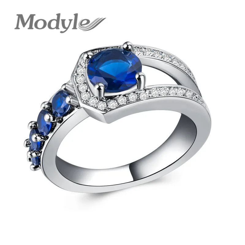 

Modyle Rings for Women Green White Gold Color Women Rings AAA Zircon Jewelry Wedding Fashion Jewelry