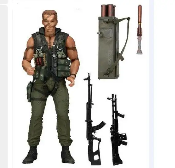 

NECA Commando 30th John Matrix Arnold Schwarzenegger PVC Action Figure Collectible Model Toy 7" 18cm