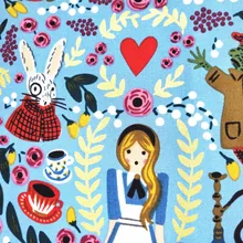 50*148 см бронзовая Алиса в стране чудес DIY ручной работы ткань, холст для пэчворка текстиль шитье DIY скатерть чехол для дивана