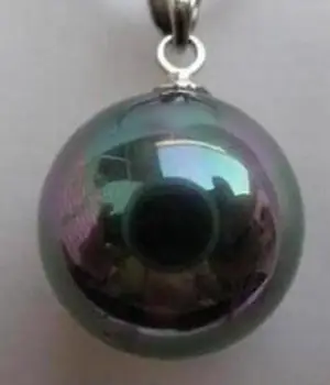 

5pcs Beautiful !16MM Purple sea shell pearl pendant necklace free shipping