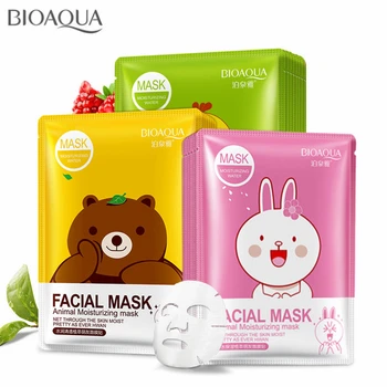 

Duck/Rabbit/Bear/Packing Natural Plants Collagen Facial Mask 30g*15pcs Moisturizing Oil Control Cute Animal Face Masks Skin Care