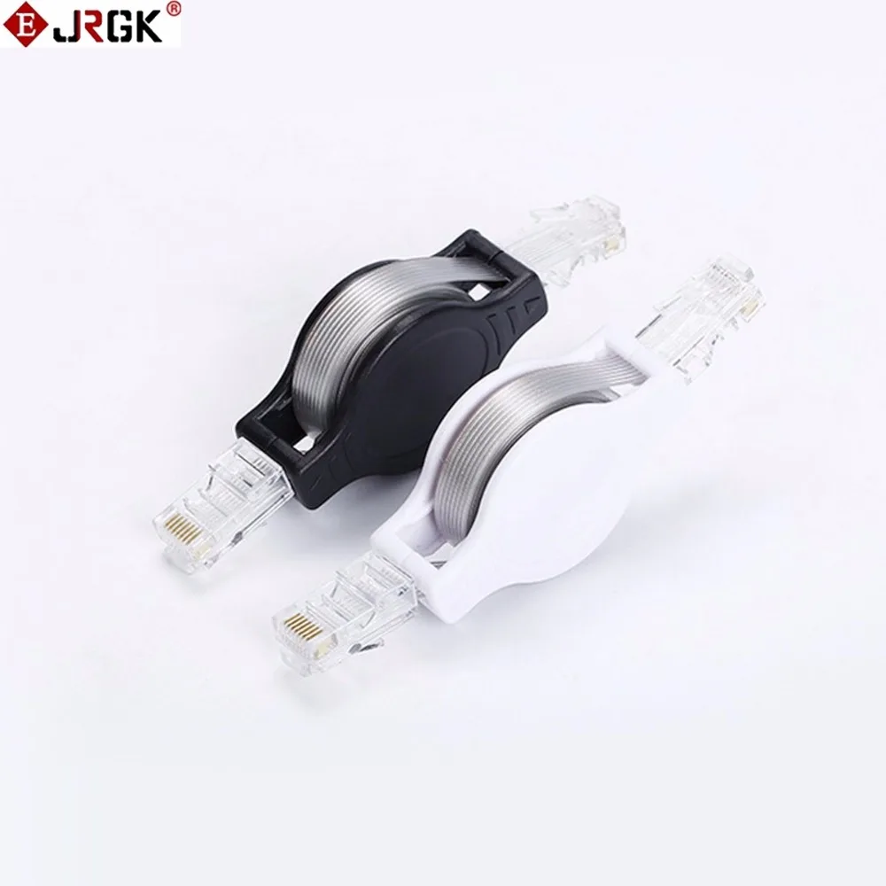 JRGK Портативный Выдвижной Ethernet кабель LAN RJ45 Интернет сетевой черный для