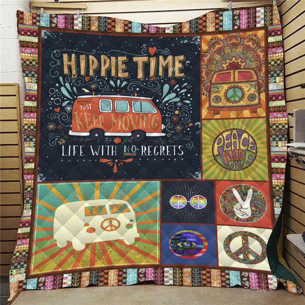 

Dropshipping 3D Printed Camping Hiking Car Quilt Kids Adult Warm Bedding Blanket for Traveling Picnic Beach Trips Home Decor