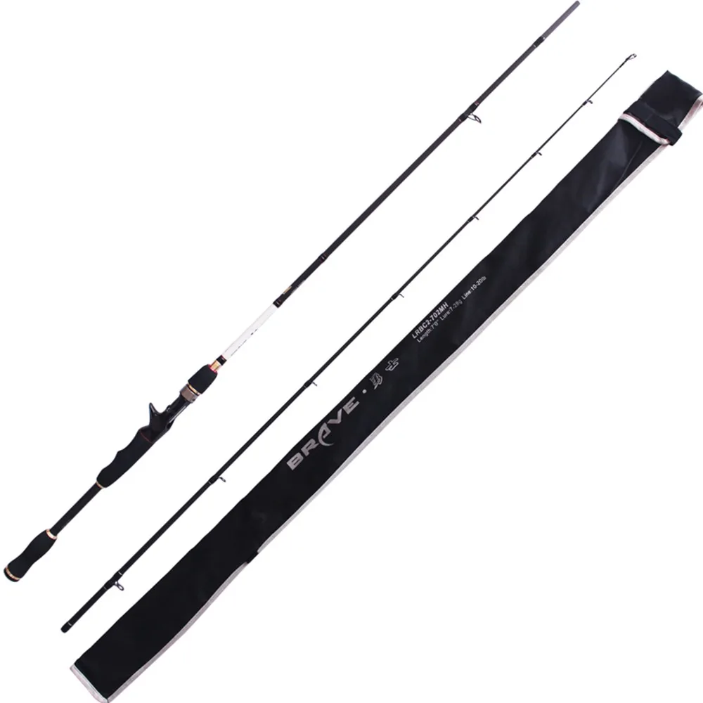 2016 Brave Fresh Water Casting Rod 1.83m/1.98m/ 2.13m M/ ML / MH 98% Carbon Fiber Portable Fishing | Спорт и развлечения