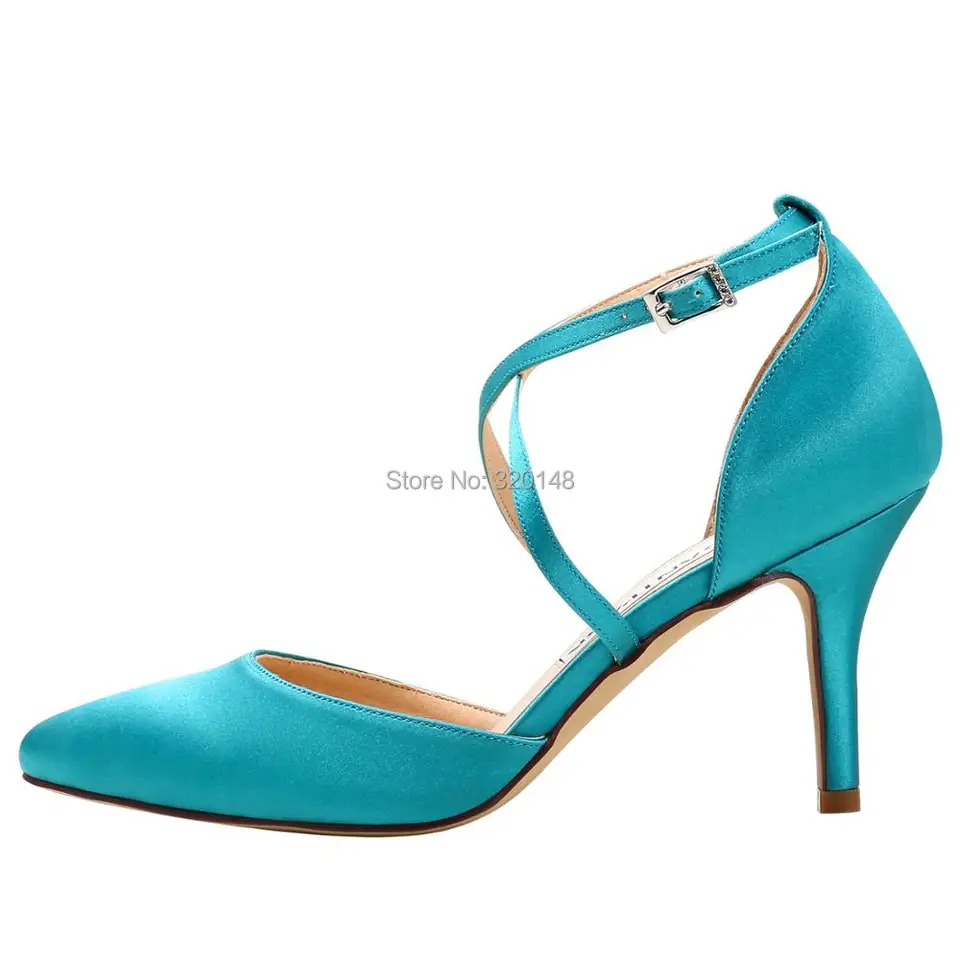 teal wedding shoes for the bride