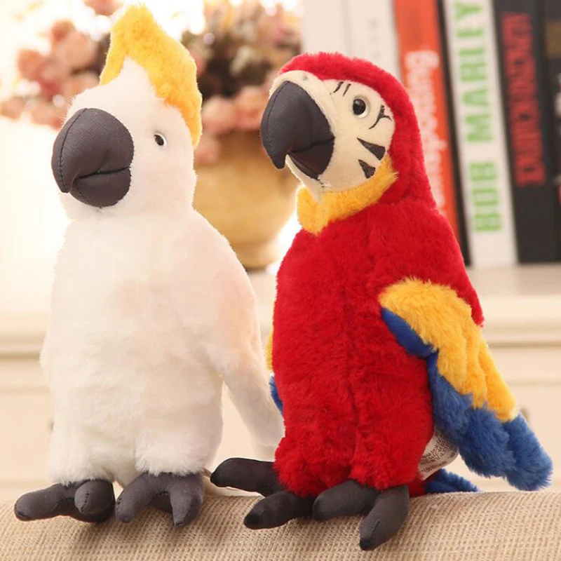 Творческий моделирование попугай плюшевые игрушки милые плюшевые животные мягкая игрушка попугай подушки игрушки для детей подарок на