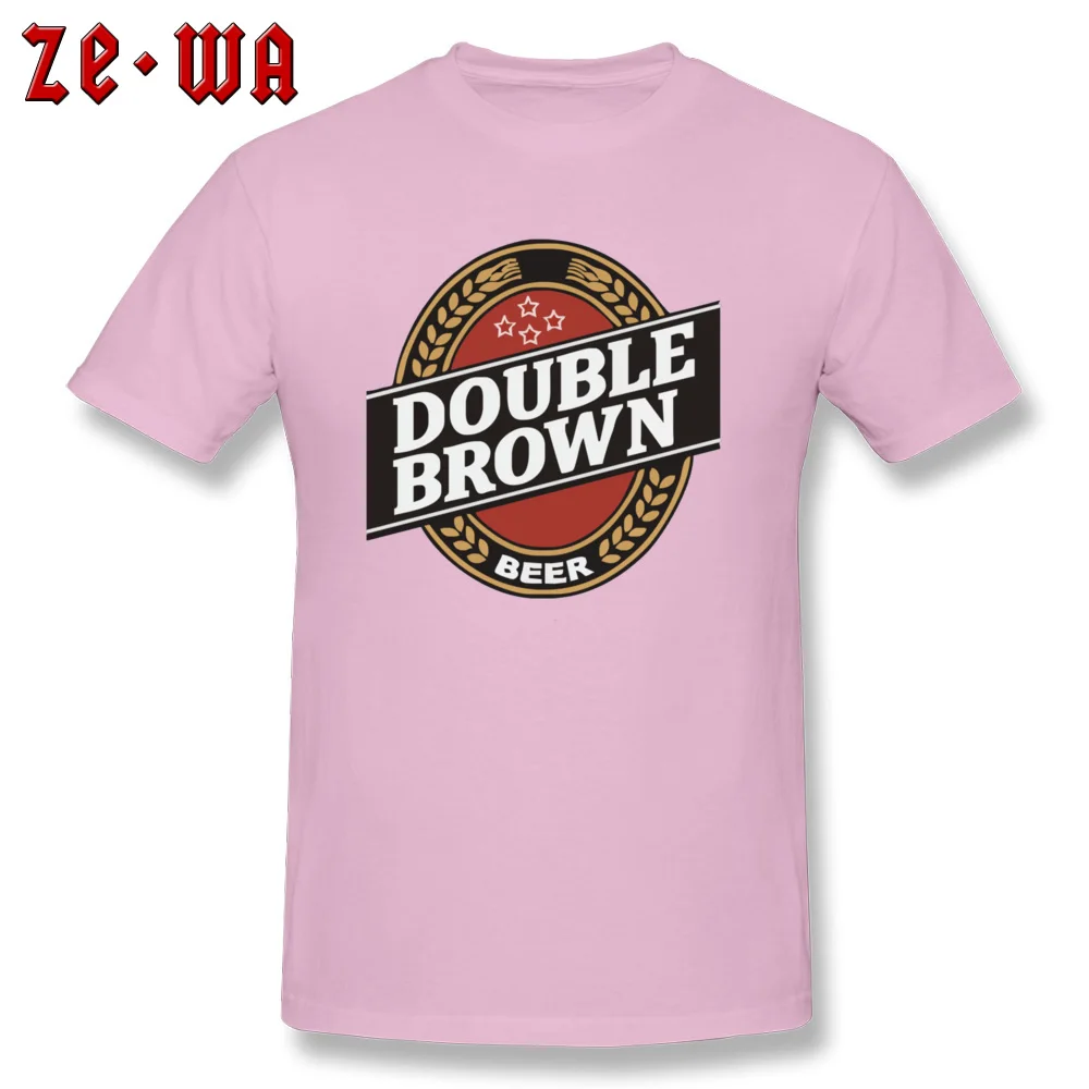 Double Brown 7128 Newest Men's T Shirt O-Neck Short Sleeve Cotton Fabric Tops Tees cosie Tee-Shirt Top Quality Double Brown 7128 pink