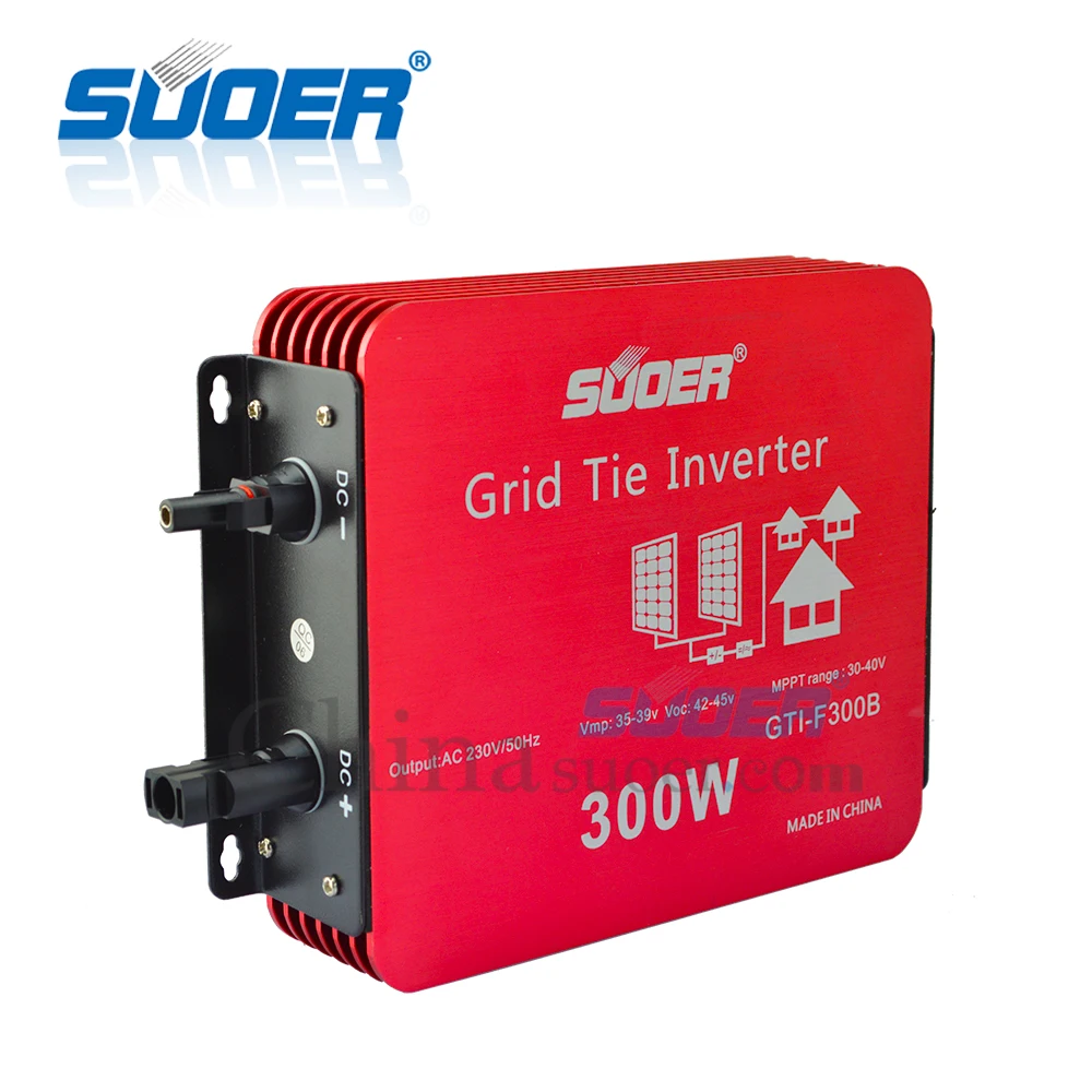 Suoer【Grid Tie Inverter】 водонепроницаемый сетевой солнечный инвертор 300 Вт мини солнечные панели(GTI-F300B