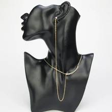Ethnic Sexy Necklace Earring Link Set Crystal Charm Collier Body Chain Necklace Collars Choker Necklaces Pendants Women Jewelry
