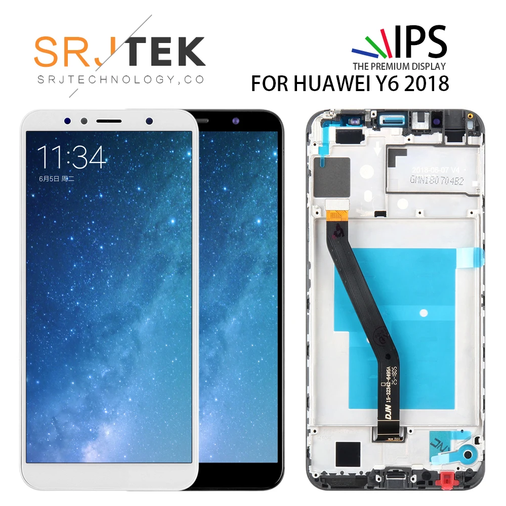 

For Huawei Y6 2018 LCD Display Touch Screen Digitizer For Huawei Y6 Prime 2018 LCD ATU L11 L21 L22 LX1 LX3 L31 L42 Screen Frame