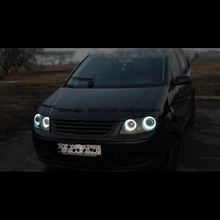 Для Volkswagen VW Touran 2003-2006 ультра яркий дневной светильник DRL CCFL ангельские глазки демон глаза комплект Теплый Белый Halo Кольцо