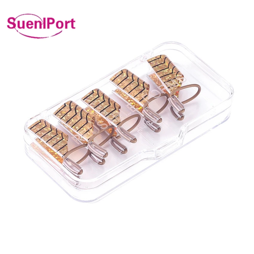 SunelPort5pcs многоразовые трафареты для ногтей Золотой Серебряный ноготь формы УФ