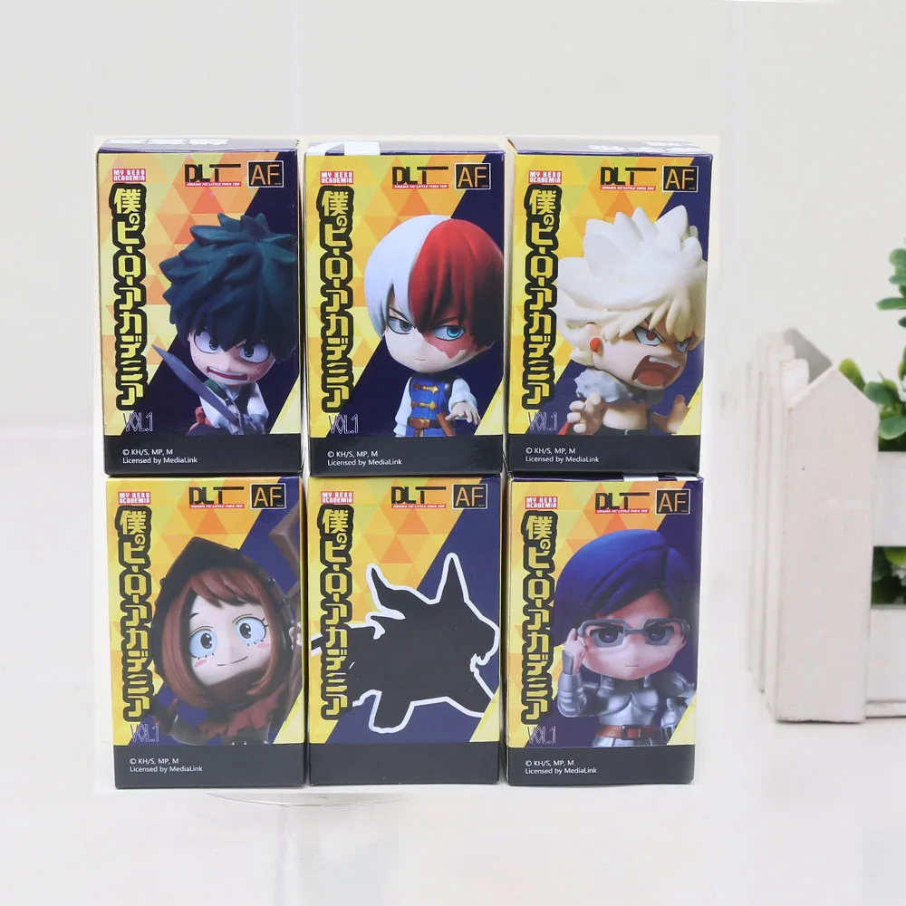 3-6cm 6pcs/set My Hero Academia Iida Tenya Todoroki Shoto Bakugou Katsuki Midoriya Izuku OCHACO URARAKA PVC Action figure toys