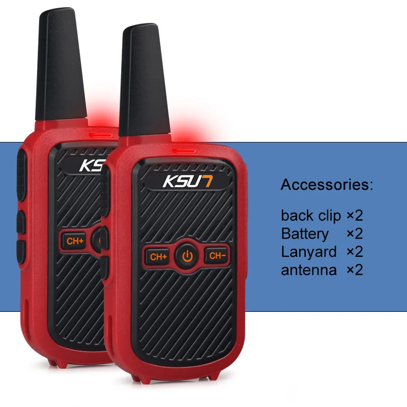 Red 2 шт. KSUN KSX30-LT широкий диапазон частот портативный мини Fm радио приемник Walkie Talkie - Цвет: Red