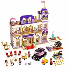 1585 шт. для девочек Friends heartlake Grand отель строительные блоки Детская модель игрушки Кирпичи совместимы с L