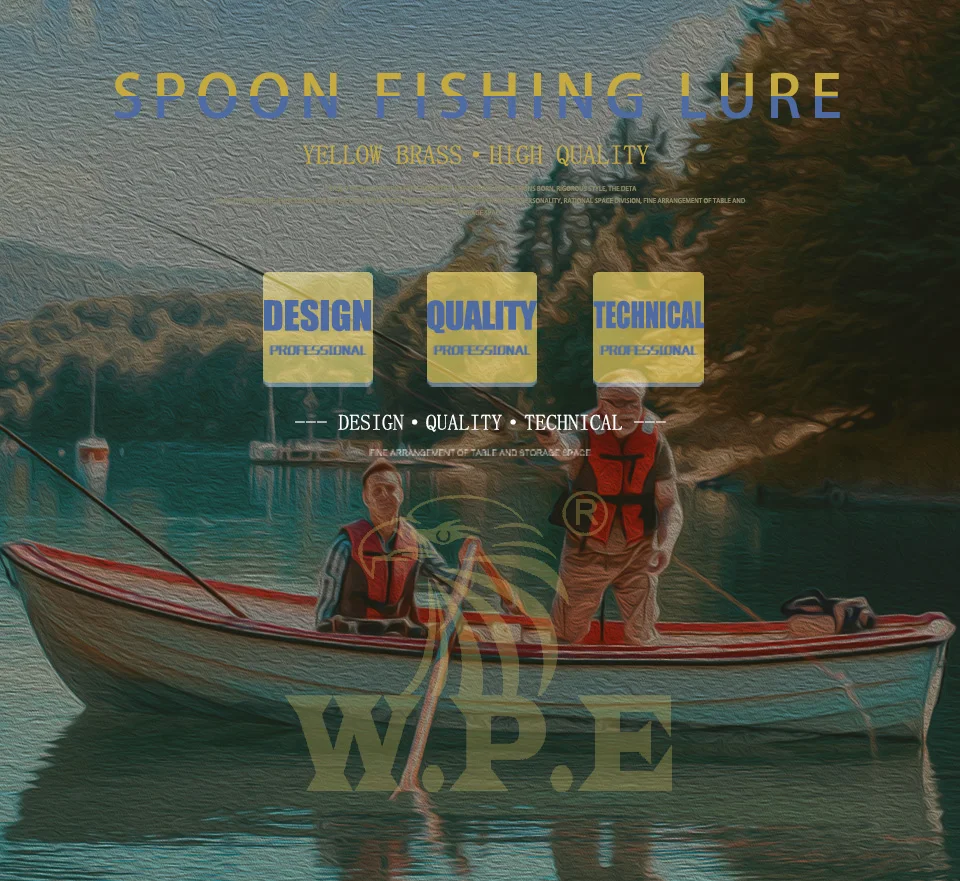 W.P.E Brand 1pcs Spinner Lure 6.5g/9.7g/13.4g Bass Fishing Bait Metal Spoon Lure Treble Hook Fishing Tackle Hard Lure CrankBaits