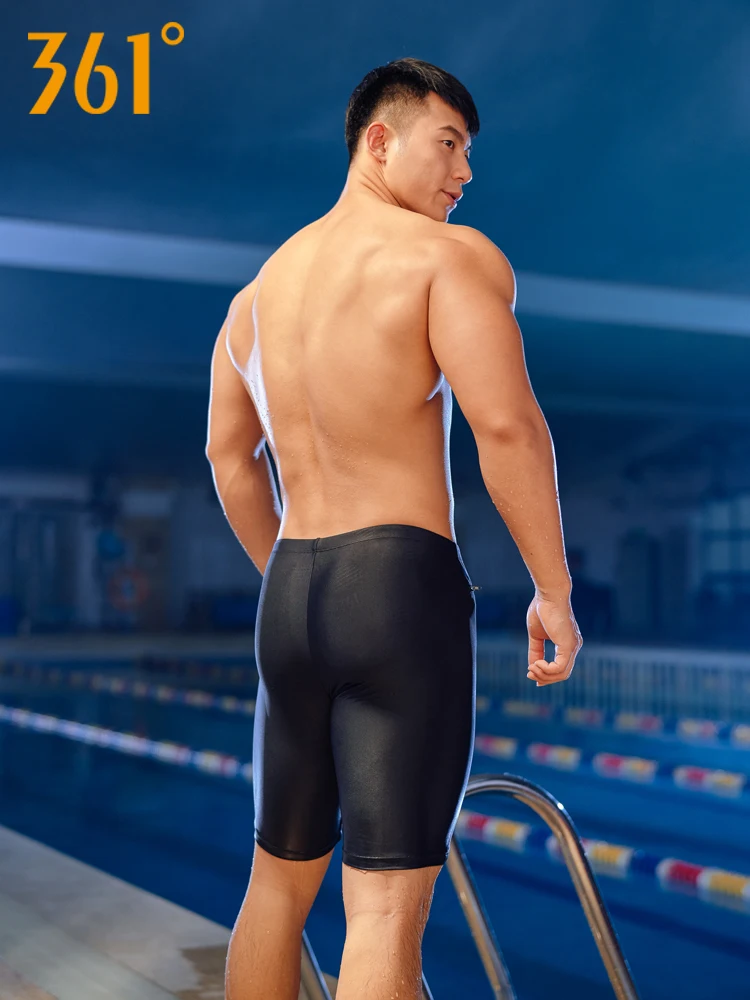 361 Mens High Quality Athletics Swim Trunks Sports Beachwear Quick Dry Pool Swimming Shorts Elastic Tight Board Shorts Plus Size