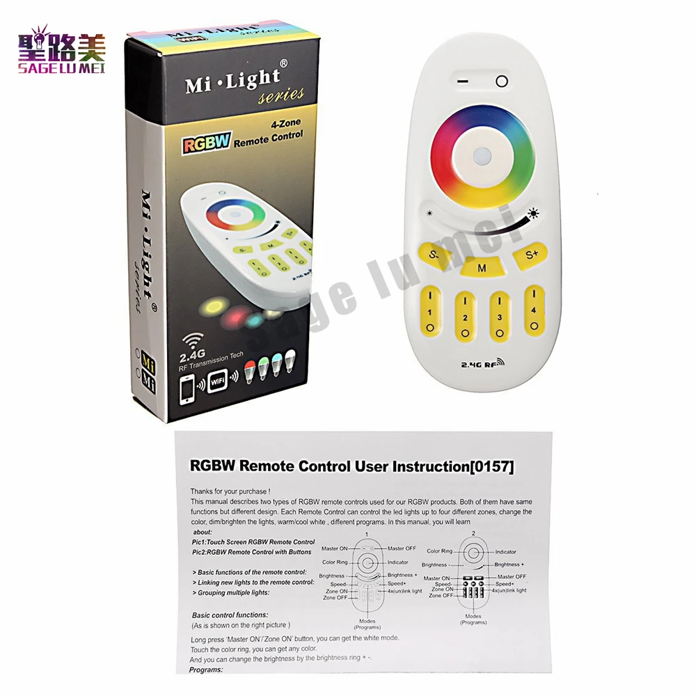 Free-shipping-Mi-light-2-4G-RGBW-RGB-remote-control-for-Bulb-led-strip-tape-lamp