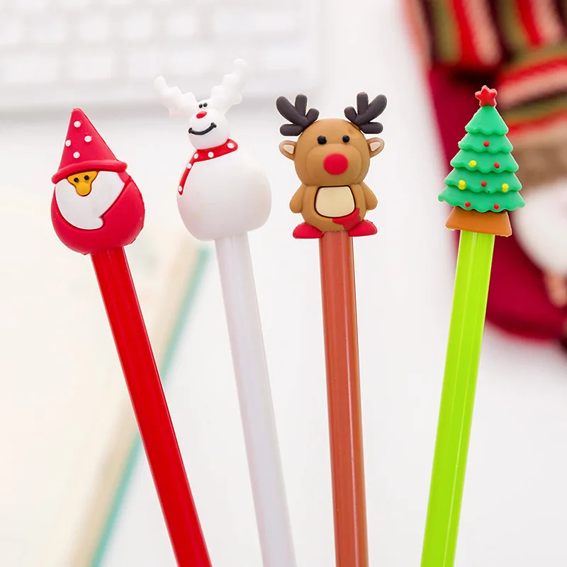 

Cute Kawaii Cartoon Santa Claus Elk Gel Pen for Kids Christmas Gifts Student Neutral Pen School Office Stationery Supplies