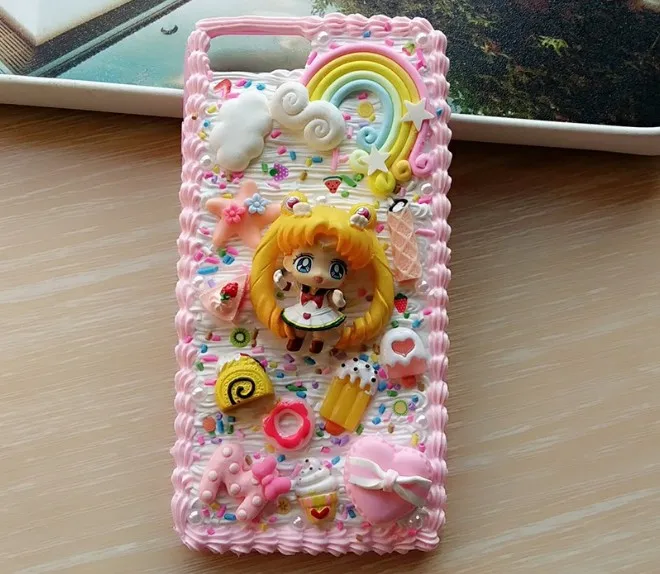 Новый DIY кремовый чехол для Oneplus 5/6 3D Сейлор Мун телефона OnePlus 5T ручной работы