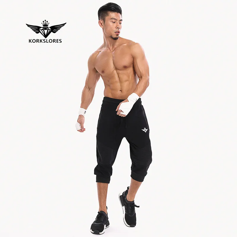 black Shark bay New Brand Hot Sale Cotton men's Leisure shorts Men Breathable Comfortable Tights Men Sporting Quick Dry Shorts - Цвет: black
