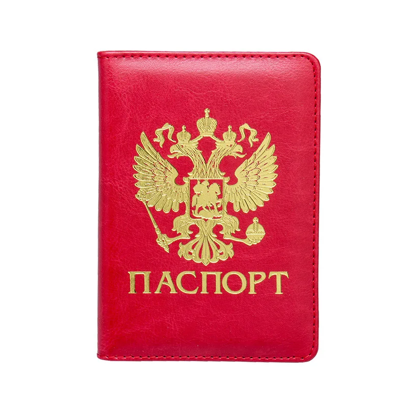 2019 дорожная русская Чековая книга Pu Обложка для паспорта женщин и мужчин