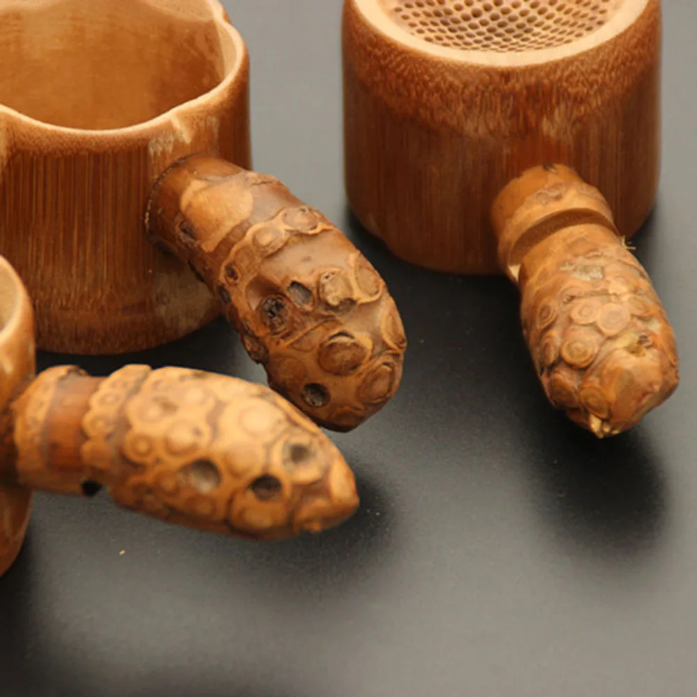 Натуральный Бамбуковый Чайный фильтр ситечко с кружка для пива с ручкой аксессуары