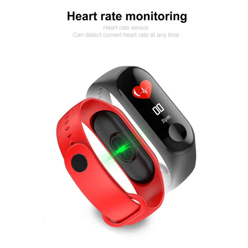 Smart wristband women M3 plus IPS Color Screen Smart Sport Fitness Bracelet IP68 Waterproof Blood Pressure Fitness Tracker men
