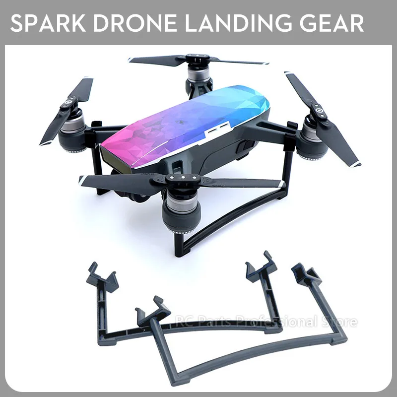 2 шт./компл. SPARK Drone посадка Шестерни стопы расширенных стенда повысить протектор рамка держатель для DJI Spark Drone - Цвет: Темно-серый