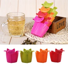 Кофе Чай заварочный чайник с ситечком мультфильм животных котенок пластиковый фильтр чайных пакетиков посуда для напитков кофе чай аксессуары