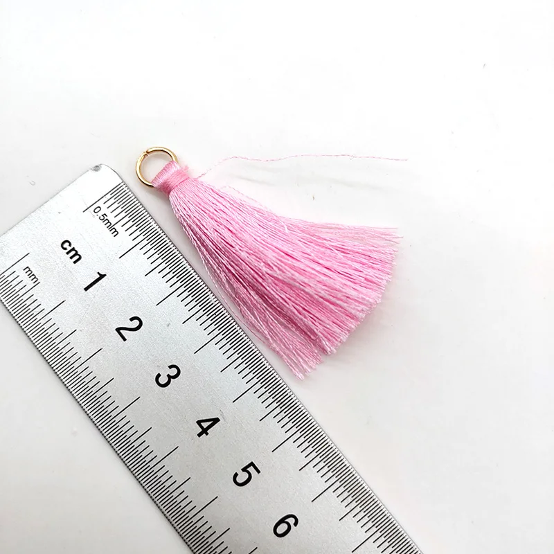 Wholesale 10 Pcs Silky Handmade Soft Craft Mini Tassels with Loops for Jewelry Making, DIY Projects, Bookmarks Accessories