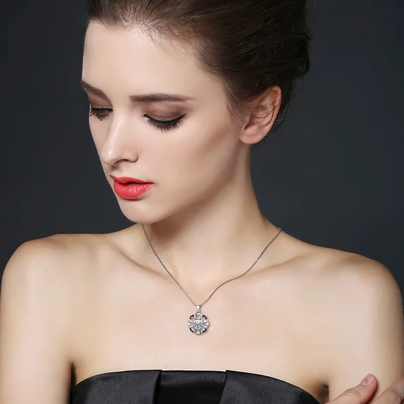 [BLACK AWN] Silver Color Jewelry Necklace for Women Female Bijoux Fashion Jewelry Gift P012